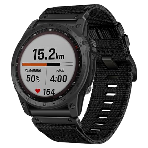 YOOSIDE Rugged Nylon Watch Strap for Garmin Fenix 7X / 6X / 5X/Enduro - Image 3