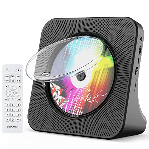 Tragbarer CD-Player Mit Bluetooth & Radio – Boombox Mit LCD, Batteriebetrieben, Schwarz