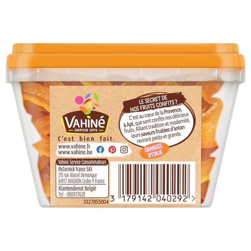 VAHINE - Vahiné Écorces D'Oranges Confites 100G - Lot De 3