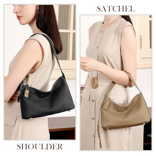 Genuine Leather Shoulder Bag for Women - Adjustable Satchel Top-Handle Handbag2