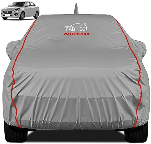 FABTEC Waterproof Premium Car Cover for Maruti Dzire (2017-2024) Super Waterproof Car Body Cover Heavy Duty Durable PEVA G...