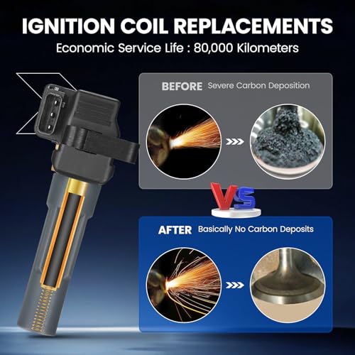 Image of 4-Pack UF665 Ignition Coils Compatible with Subaru WRX STI 13-20, WRX 12-14, Impreza 11-14, Forester 11-13, Legacy 10-12, 2.5L H4 - Replaces for 22433AA600, 22433AA601, 22433AA611