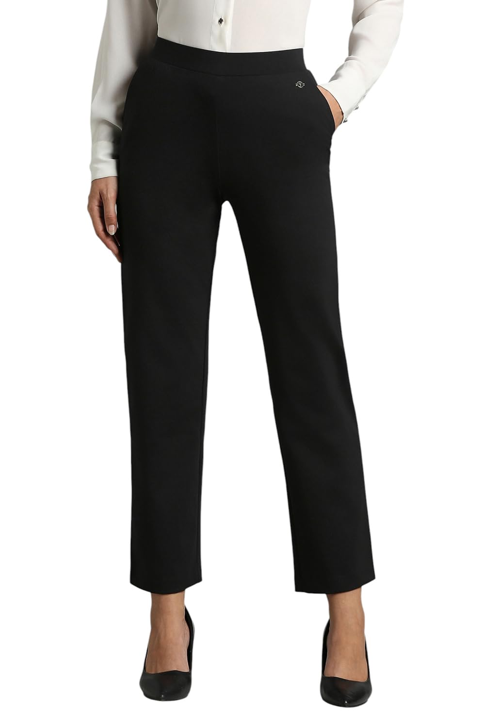 Van Heusen Women’s High Waist Cotton Blend Regular Fit Elasticated Stretch Pants Van Heusen Women’s High Waist Cotton Blend Regular Fit Elasticated Stretch Pants