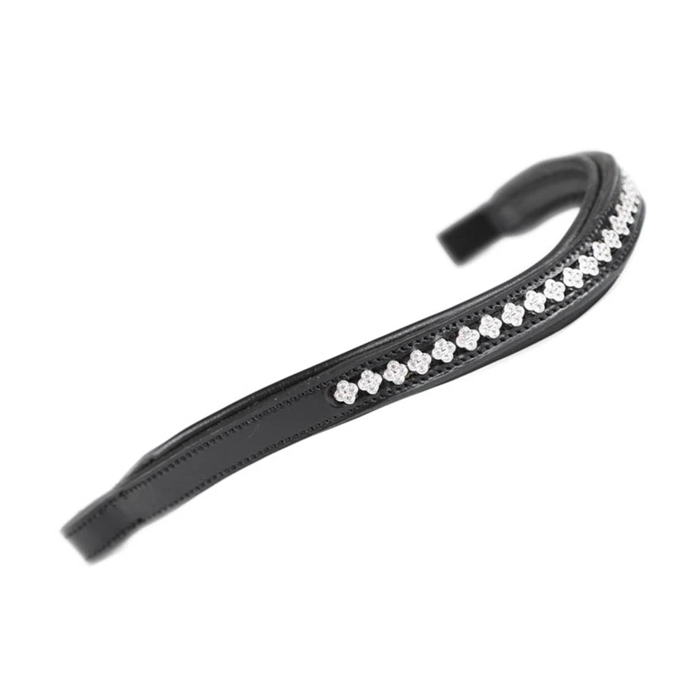 Shires Aviemore Flower Diamante Browband (Black, Pony)