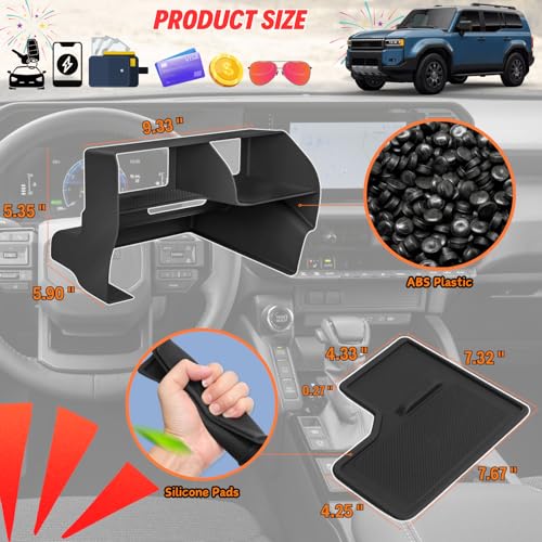 2Pcs Center Console Organizer for 2024-2026 Toyota Land Cruiser 250 Prado by Qlhshop - Used condition - Image 7