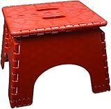 Folding Step Stool - #101-6R - 9 Inches High - 300 Pound Capacity - Red
