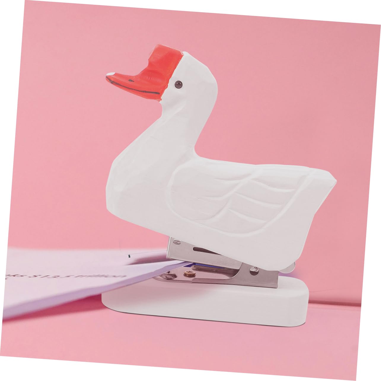8 Pièces Agrafeuse Pour Animaux Agrafeuse De Bureau Accessoires Flamant Rose Sculpture D'une Statue D'animal Mini Sculpture D'oie Drôle Drôle En Bois NUOBESTY