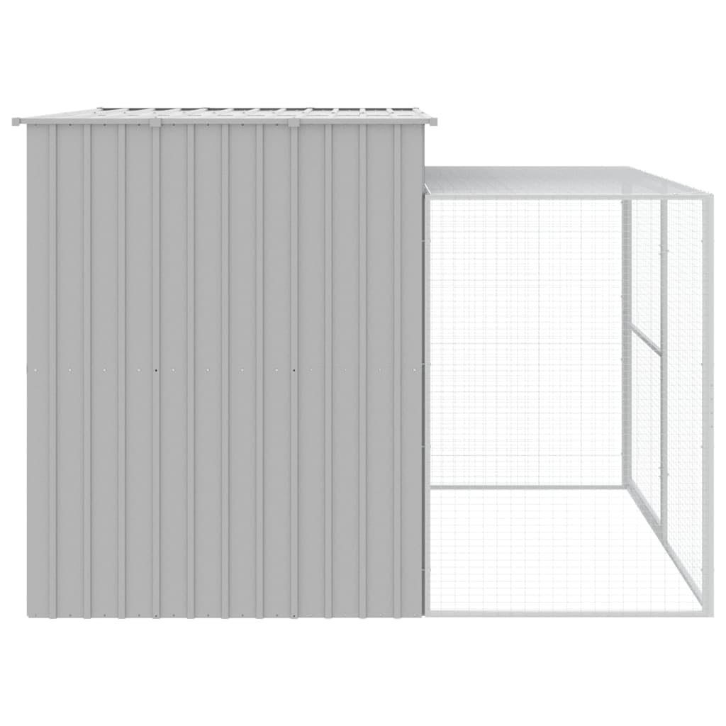Caseta Perros Corral Acero galvanizado Gris Claro 214x253x181cm