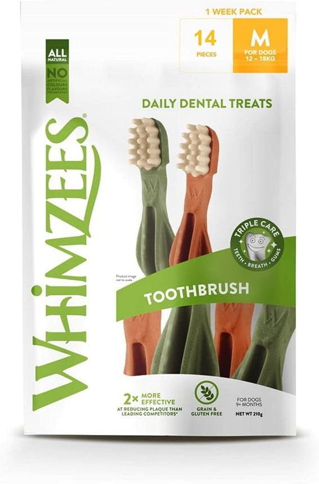 KENNELPAK Pet Things Whimzees Toothbrush Small Week Pack 14pk (Pack of 6)