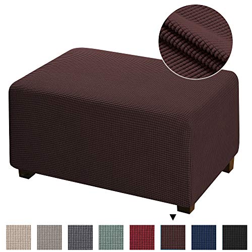 Oversized Ottoman Slipcover Durable Spandex Stretch Ottoman Slipcover for Living Room High Stretch