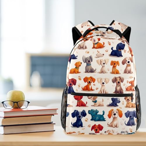 Sac à dos d'école multicolore pour filles et garçons avec porte-bouteille intégré - 6