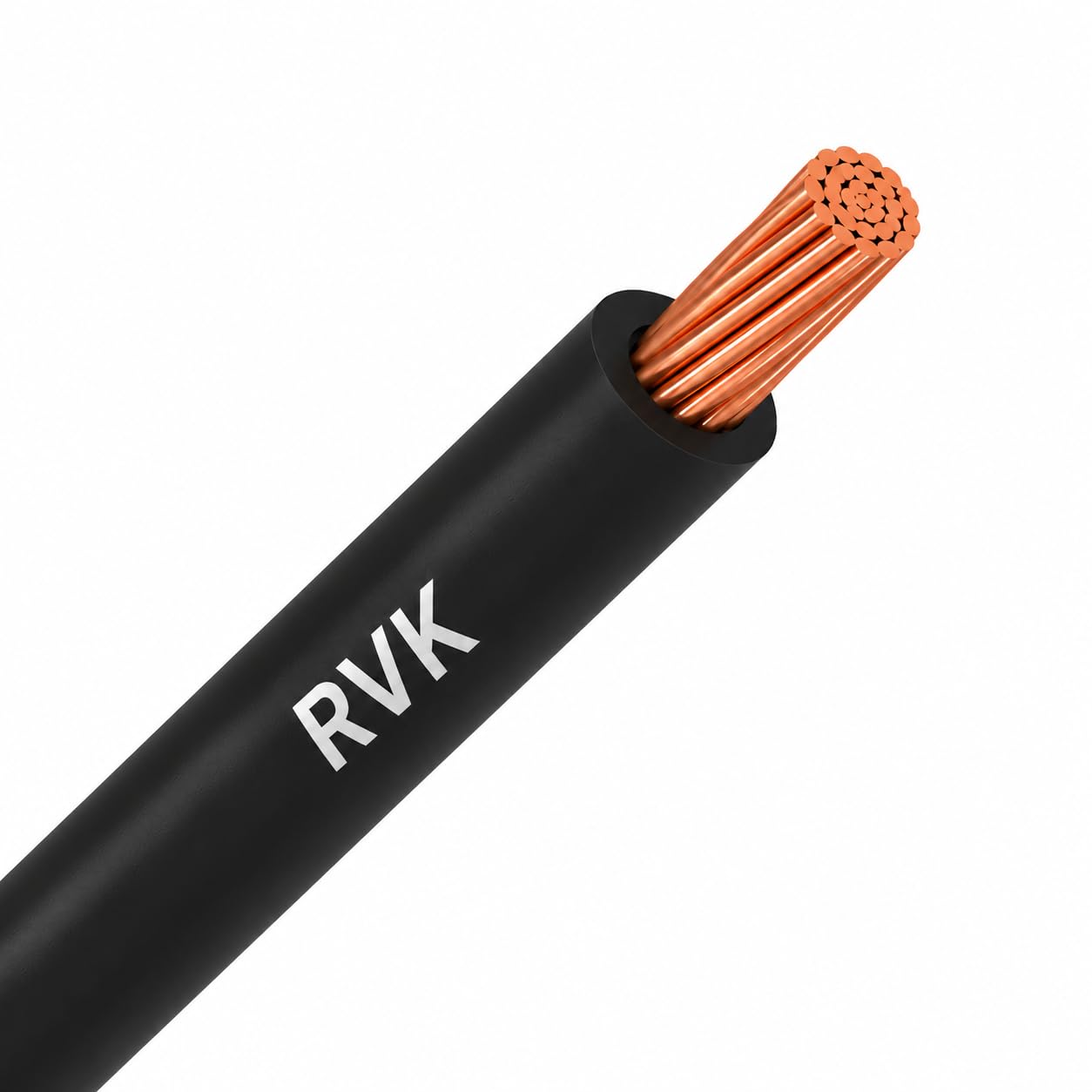 Cable RV-K 1x10mm 0.6/1kV 25 Metros - Cable RVK Unipolar Negro Alta Seccion Acometida Industrial y Fotovoltaica