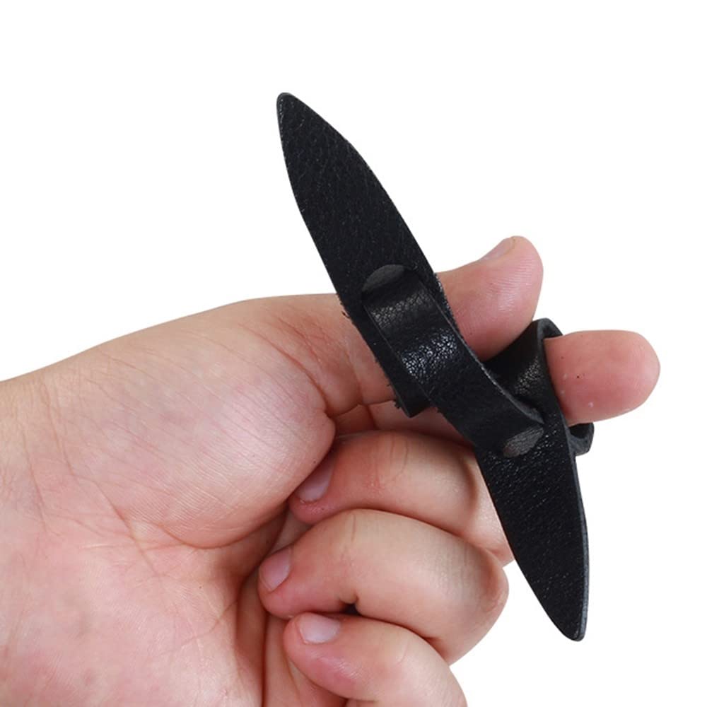 DONGKER Sangle de doigt de tir à l'arc - En cuir - Pour arcs recourbés - Accessoire d'arc long