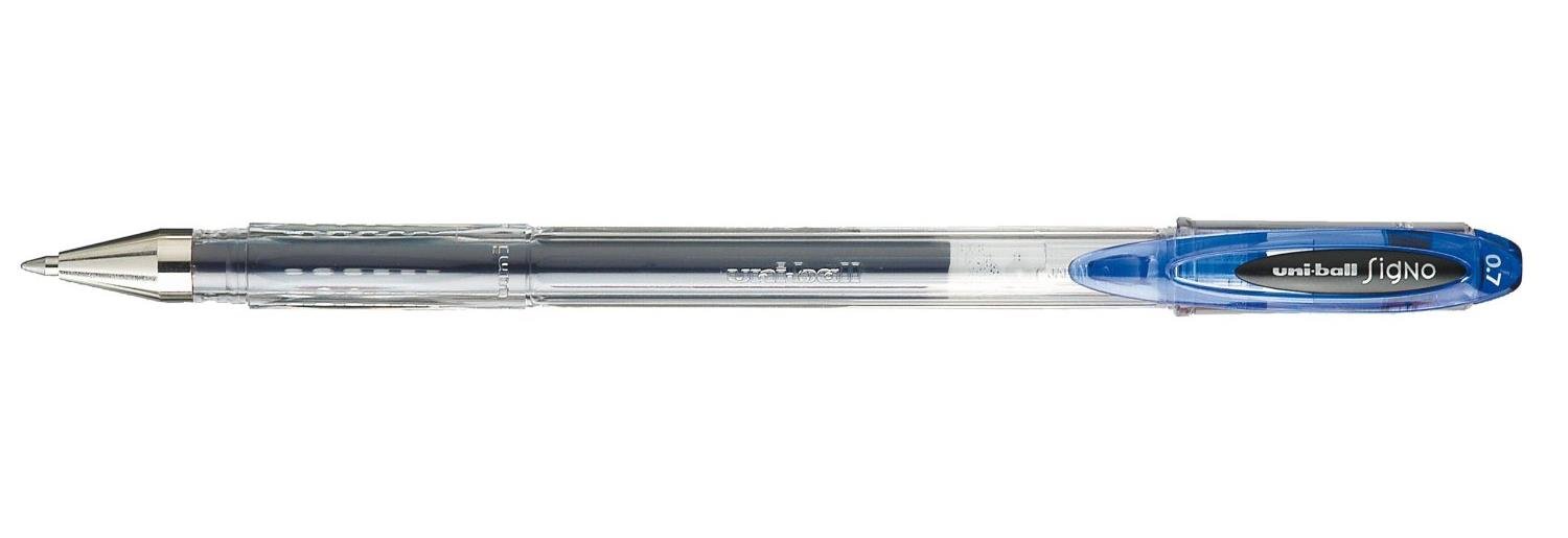 UNI-​BALL Lot de 3 Rollers encre gel Signo UM120 pointe moyenne 0,​7mm bleu