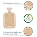 Bolsa de agua caliente axion - incluye funda/forro de algodón azul con...