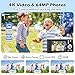 Kalofaye Digital Camera,Autofocus 4K Vlogging Camera for YouTube with SD Card,64MP Portable Compact Point and Shoot Digital Camera for Teens Adult Beginner with 16X Zoom,Anti-Shake,2 Batteries (Black)