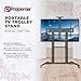 ProperAV Mobile TV Trolley Stand on Wheels 60'' 63'' 65" 70'' 75'' 80'' 100'' Max Load 100kg Max VESA 1000x600