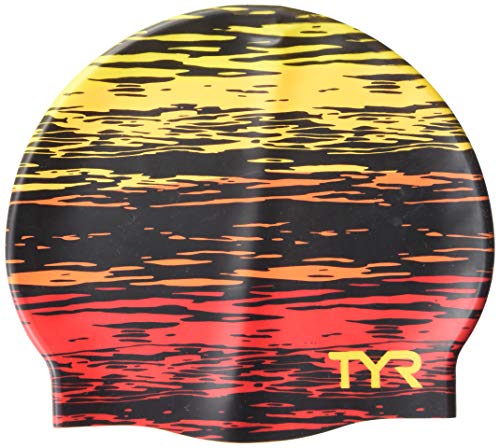 TYR Sunset Silicone Adult Fit, Red/Yellow