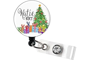 Personalized Christmas Retractable Teacher Badge Reel