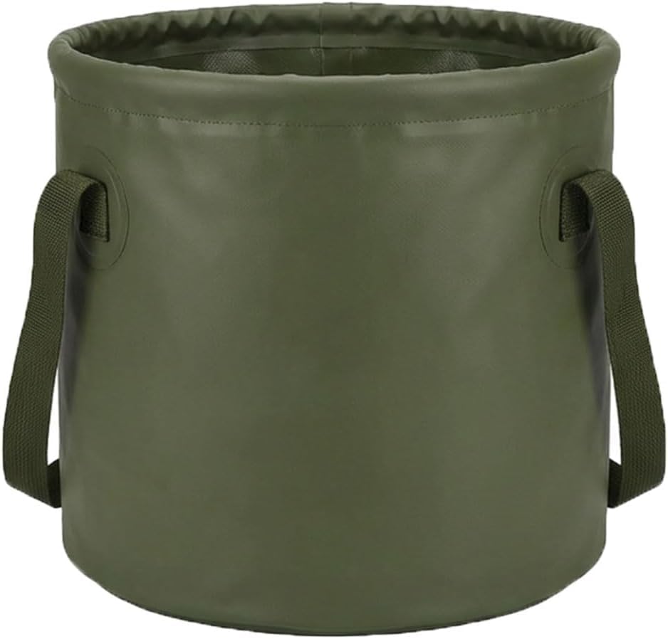 Image of Multipurpose Foldable Water Bucket 20L | Premium PVC Bucket | Portable Leakproof Water Carrier for Camping, Gardening & Car Wash (20 Liter Green)