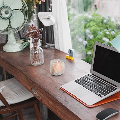 Nevlers 4 Pack White Himalayan Salt Candle Holders |2.5Lbs Natural Himalayan Salt Tea Candle Holder | Hand Crafted Himalayan Tealight Holders | Salt Candle Holder For Decor| Salt Lamp Tealight Holders #TOP1