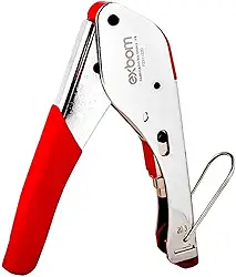 Alicate Compressão Conector Coaxial RG59 RG6 – Ferramenta Para TV a Cabo, Antenas e Sistemas de Vídeo Profissional