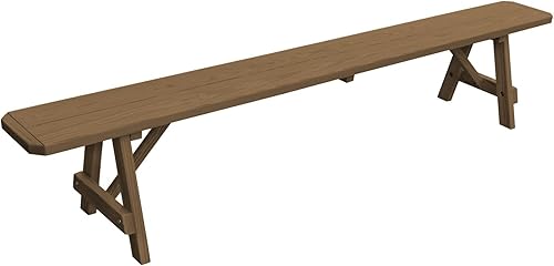 Miniatura 7 de Banco tradicional de pino tratado a presión de 2 pies, mancha gris