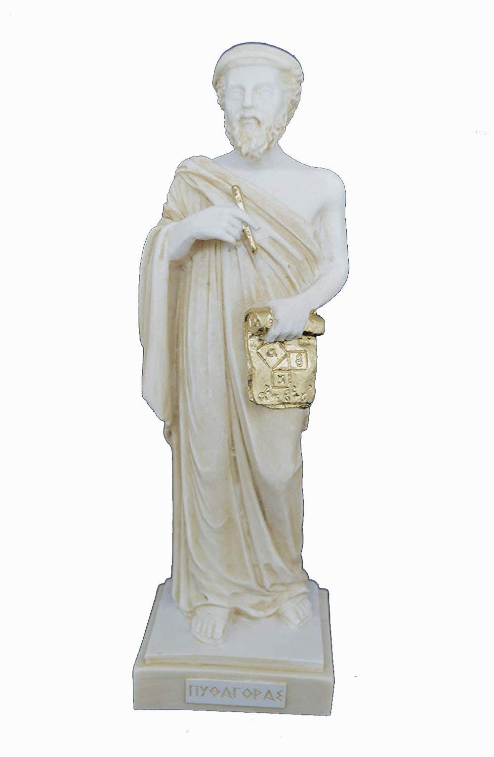 Estia Creations Pythagoras sculpture of Samos ancient Greek mathematician philosopher aged statue