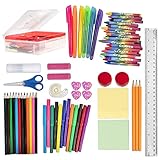 Kraftic Art Kit Coloring Set for Kids, Complete Back to School Art Supplies Kit, Art Box Organizer, Drawing Supplies Art Case with Removable Tray for Boys and Girls, Ages 4-8