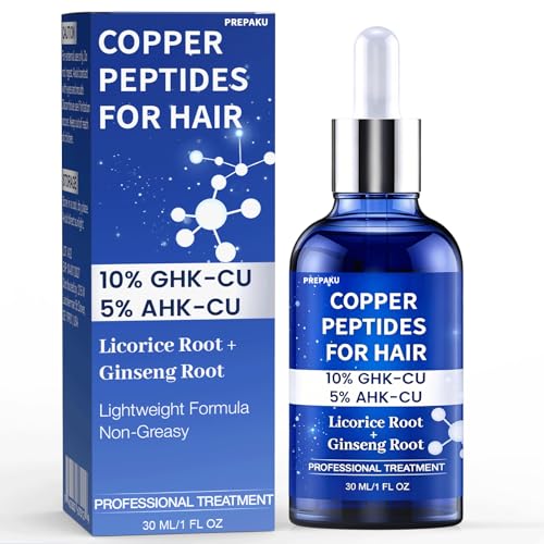 GHK-Cu & AHK-Cu Copper Peptide Serum with Licorice & Ginseng Lightweight Non-Greasy 1 oz