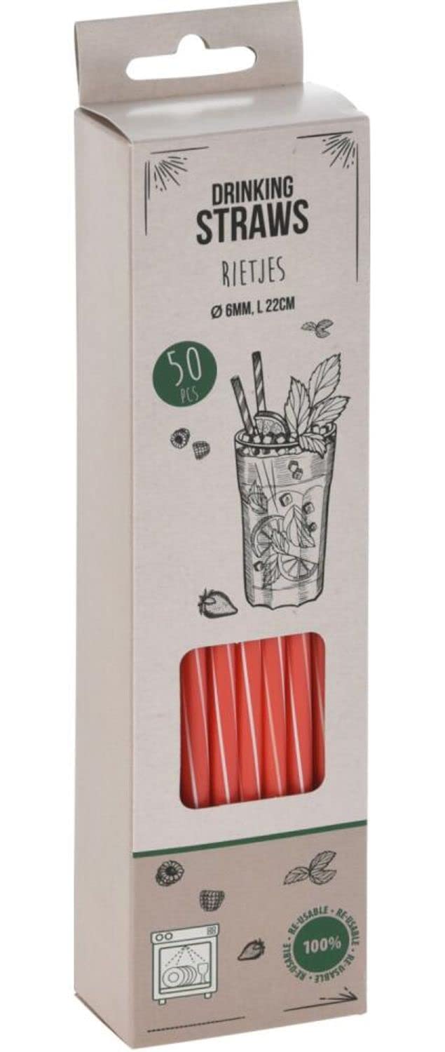 Jzhen Papier-Trinkhalme für Geburtstagsfeiern, Papier-Trinkhalme, für Kinder, Flamingo, 50 Stück