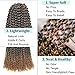 ROSDINA Passion Twist Hair - 18 Inch 7 Packs Ombre Blonde Waist Length Bohemian Hair For Passion Twist Crochet Hair Butterfly Locs, Synthetic Braiding Hair Extensions (18 Inch,T27-7P)
