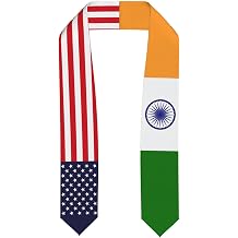America and Patriotic Flag Graduation Stole Class of 2026 Graduation Satin Sash Gifts for International Student
