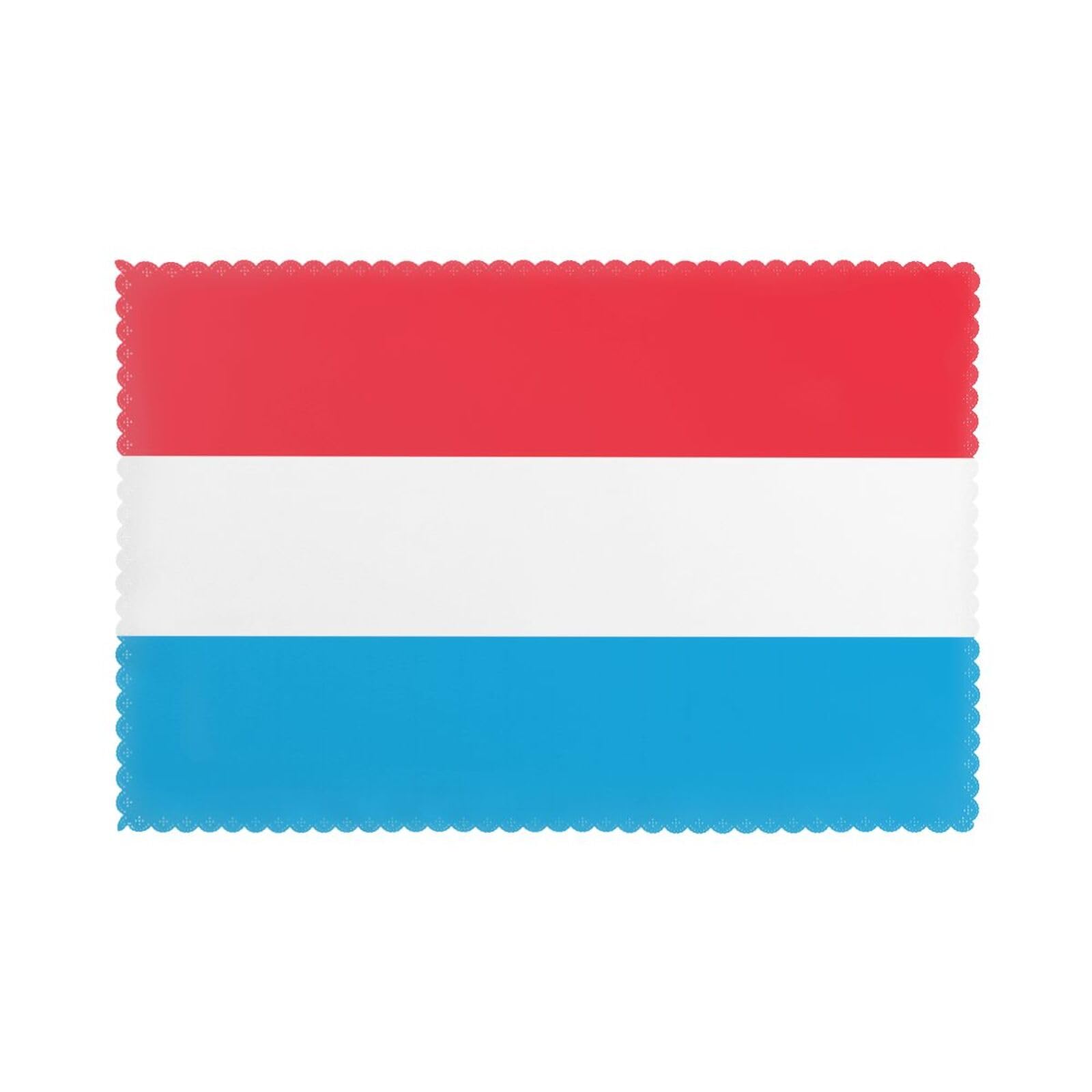 Luxembourg flag Printed table mat set (6 pieces) - Aesthetic upgrade for family gatherings and hotel banquets