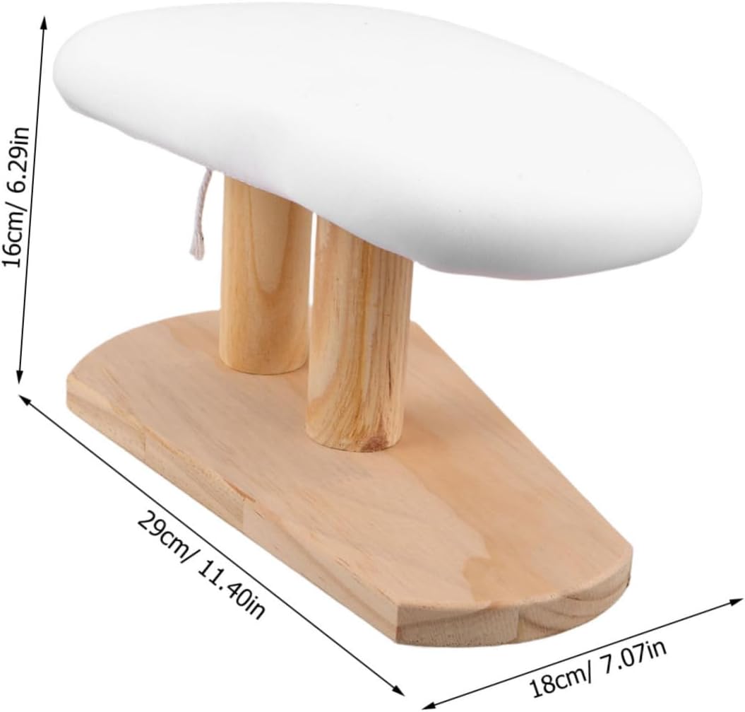 Garneck Tabletop Ironing Board Sturdy Stability with Padded Surface and Wooden Base for Precise Results and Narrow, Extra Wide Area on Shirts for Home Ironing Routines and Apartment Use