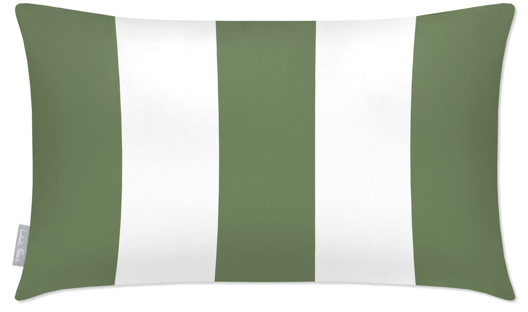 Izabela Peters Outdoor Cushions Waterproof, 55 x 35 cm, Filled Outdoor Cushion, 3 Stripes - Sage, Garden Furniture Cushions, Outdoor Seat Cushions, Garden Chair Cushions โ image 1