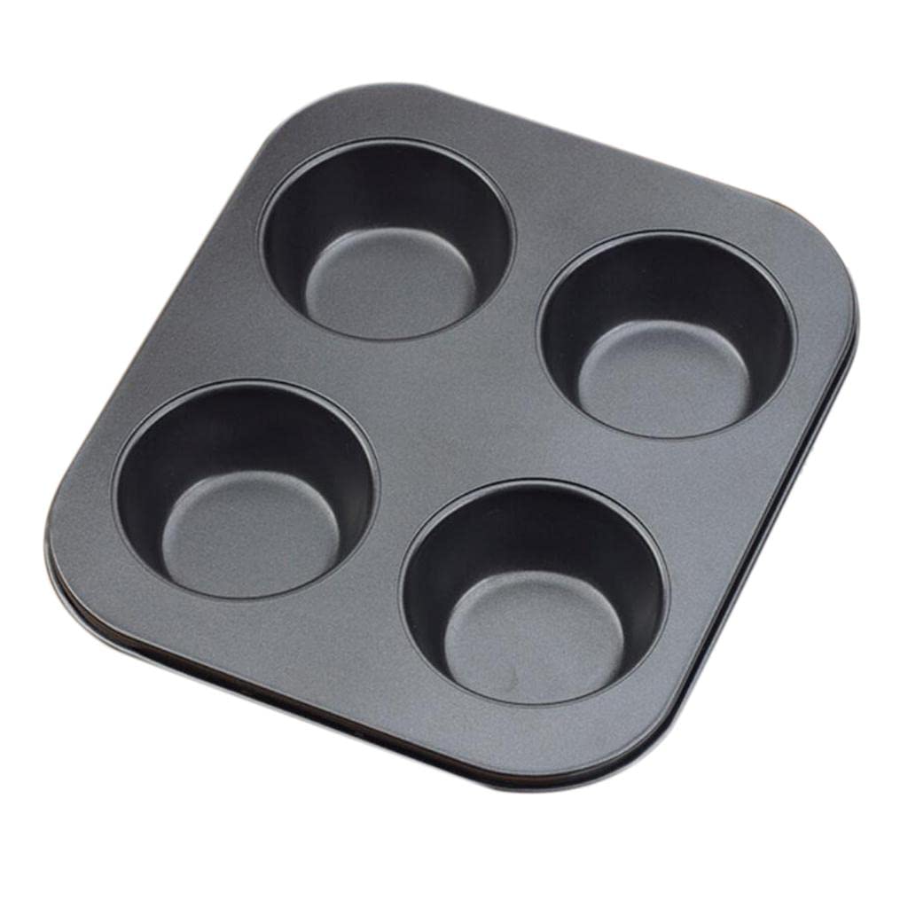 CALANDIS® Kitchen 4-Cup Muffin Cakes Pan Bakeware Cake Cookie Baking Tray | Carbon Steel | 1 Piece Muffin Pan-image-23
