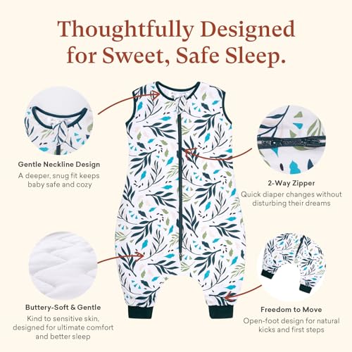 Image of 1.0 TOG Toddler Sleep Sack with Legs for Early Walkers, Wearable Blanket for Tall Walking Toddlers 18-36 Months