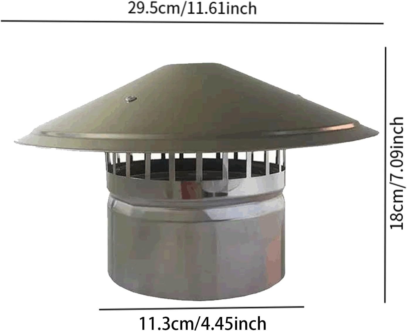 Chimney Cap - Ventilation Roof Cover Waterproof & Breathable Rain Shield for Chimney Closure 110mm Diameter and Weather-Resistant Perfect for Roof Protection