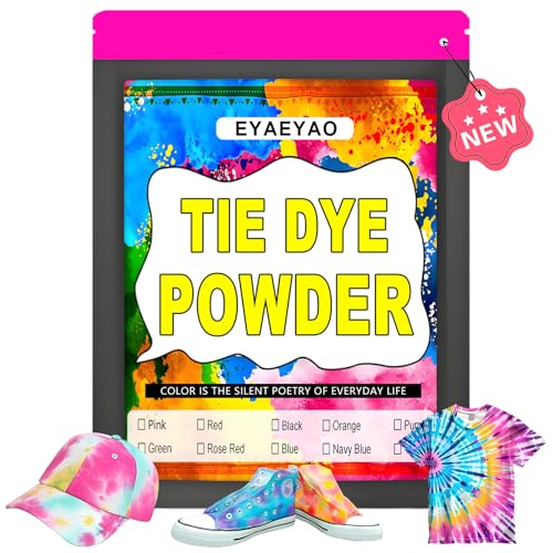 Eyaeyao Tie Dye Powder, Clothing Dye, Non Toxic Permanent, Dye for Clothes, Fabric Dye for Kids Women for Homemade Party Creative Group Activities DIY Gift (Rose Red, 2 Ounce)