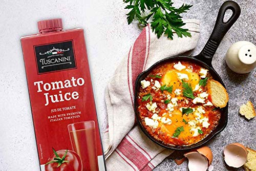 Tuscanini Premium Italian Tomato Juice 33.8oz (2 pack) | Low Sodium Tomato Juice, Resealable Cap, Non GMO Verified