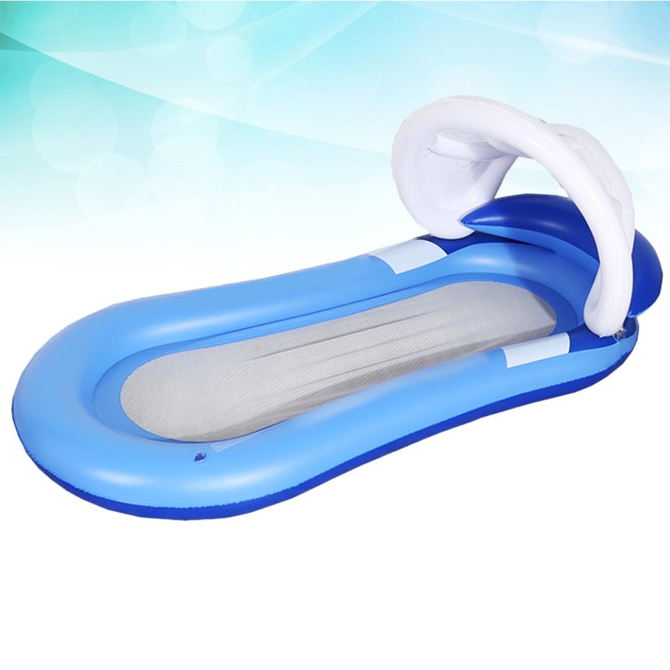 Supvox Aufblasbare Wasserhängematte mit Armlehnen aus PVC für Sommerstimmung Am Strand und See Großflächige Schwimmbett Liege mit Großer Auftriebskraft