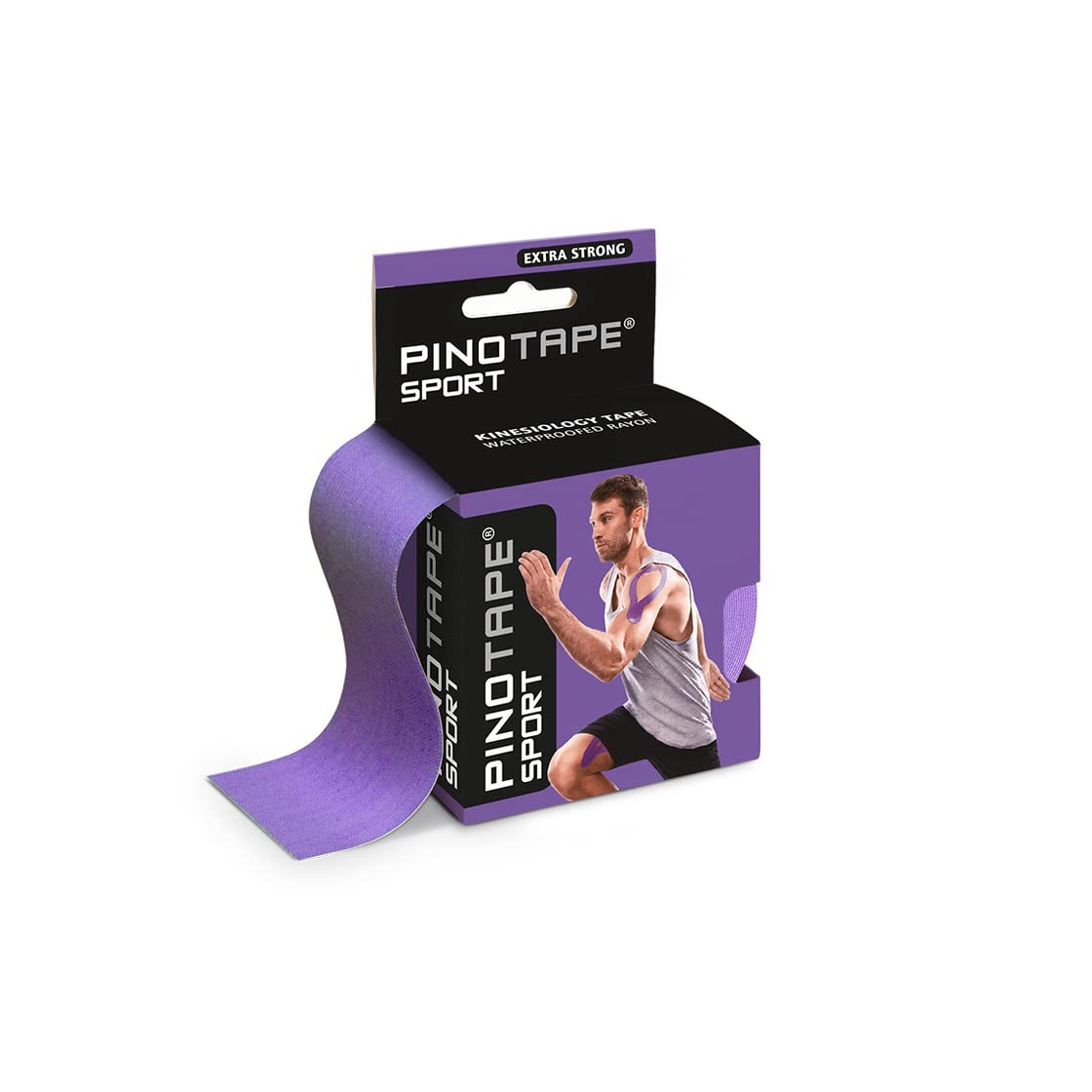 Pinotape Sport Kinesiologisches Tape 5 cm x 5 m Purple Lila 5er Pack