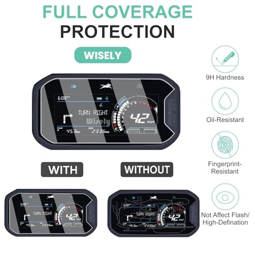 Image of Wisely Premium Screen Guard for New TVS JUPITER 125 DT SXC 2025 Scooter TFT Display Digital Meter Protector Instrument Cluster Accessory, Easy installation kit, HD Clear, Full Cover