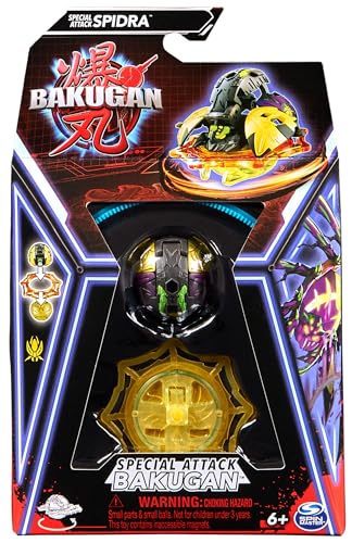 BAKUGAN, Special Attack Spidra, Figura de acción Coleccionable, Personalizable y giratoria, Cartas de Intercambio, Juguetes para niños y niñas a Partir de 6 años