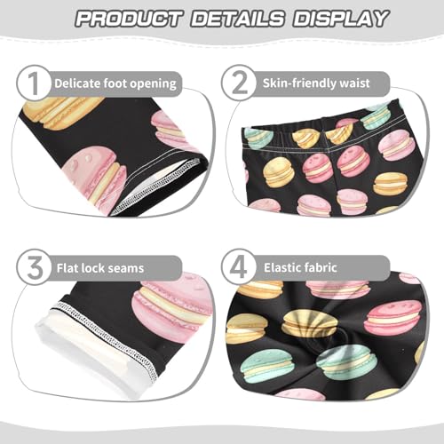 Macaroon Yellow Blue Pink Girls Casual Leggings for Kids Printed Long Pant Bottoms Stretch and Soft3