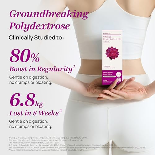 Image of FOODOLOGY Coleology Bowel Movement Jelly, Grape & Prune, 30 Sticks Prebiotic Fiber Supplement for Gut Health & Immune Support, Constipation & Bloating Relief, Korean Wellness