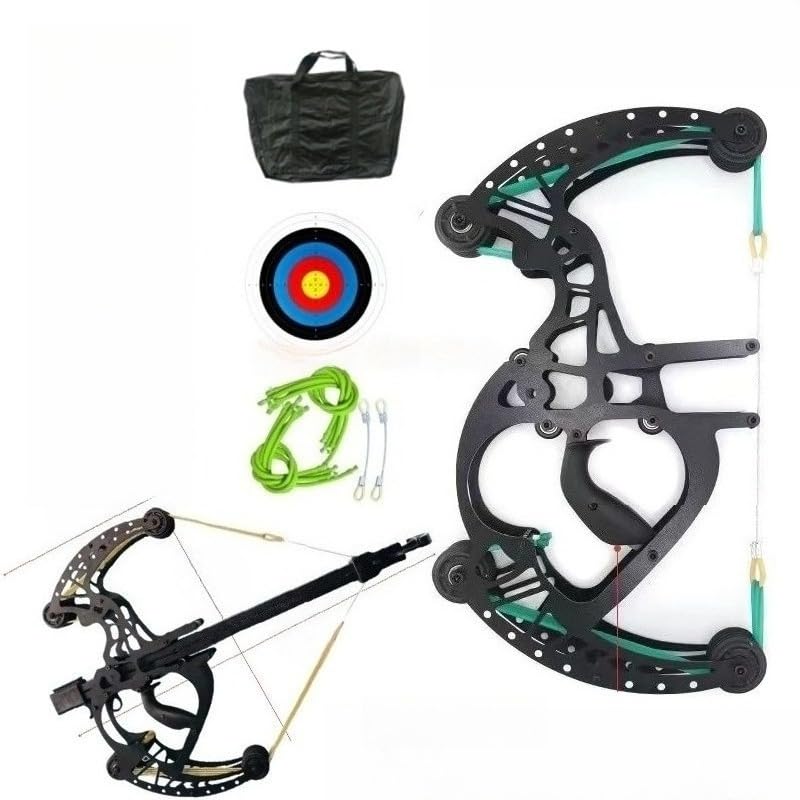 Archery Compound Bow Set Ball Bearing Bow Launcher Rapid Right Handed Hunting Bows for Adults, Composite Pulley Bow