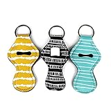 Cute Zario Chapstick Holder Keychain Lanyard, New Neoprene Chapstick Holder Keychain Lanyard (3...