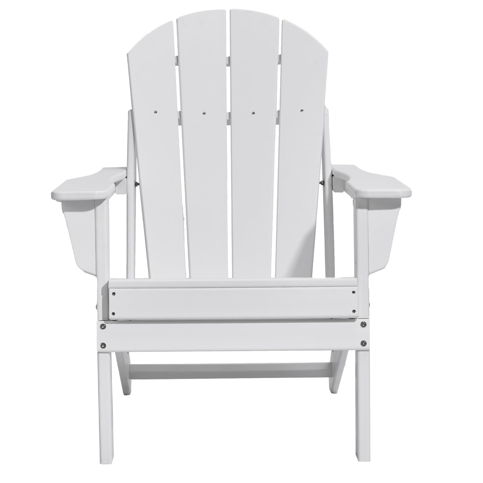 VEVOR 2 Juegos de Sillas Adirondack de Plástico Plegables y Portátiles de 800 x 755 x 915 mm para Exteriores, con Portavasos, Reposabrazos Relajante y Ergonómico para Jardín, Patio Trasero, Blanco